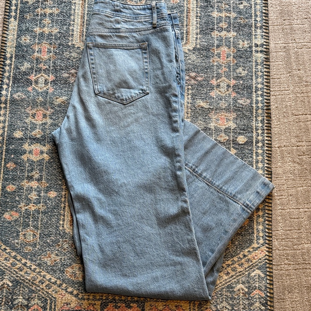 LOFT Light Blue Flare & Wide Leg Jeans